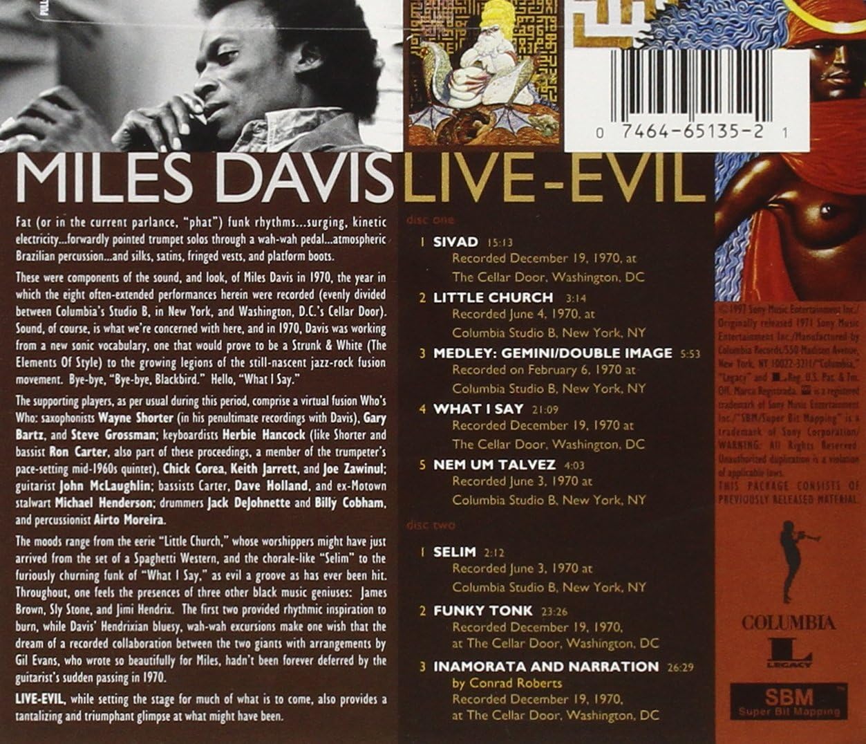 USED 2CD - Miles Davis - Live-Evil