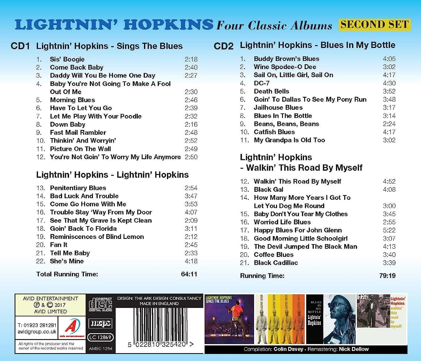 2CD - Lightnin' Hopkins - Four Classic Albums Second Set