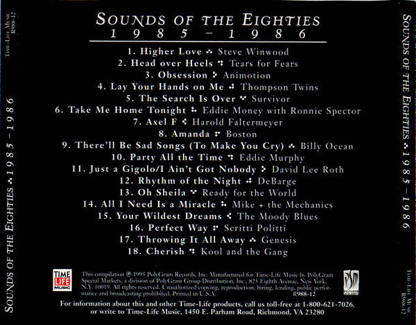 USED CD - Various – Sounds Of The Eighties 1985-1986