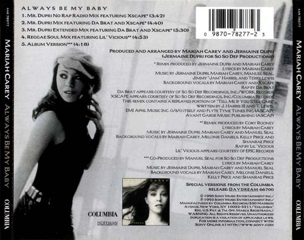 USED CD MAXI SINGLE - Mariah Carey – Always Be My Baby