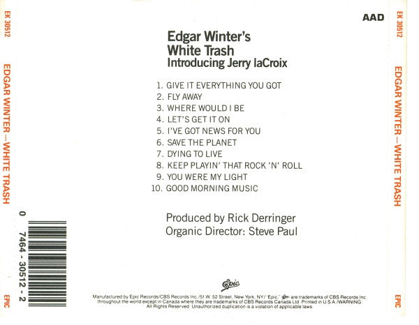 USED CD - Edgar Winter's White Trash – Edgar Winter's White Trash