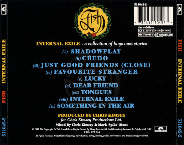 USED CD - Fish – Internal Exile