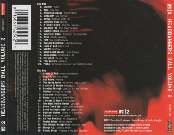 USED 2CD - Various – MTV2 Headbangers Ball Volume 2