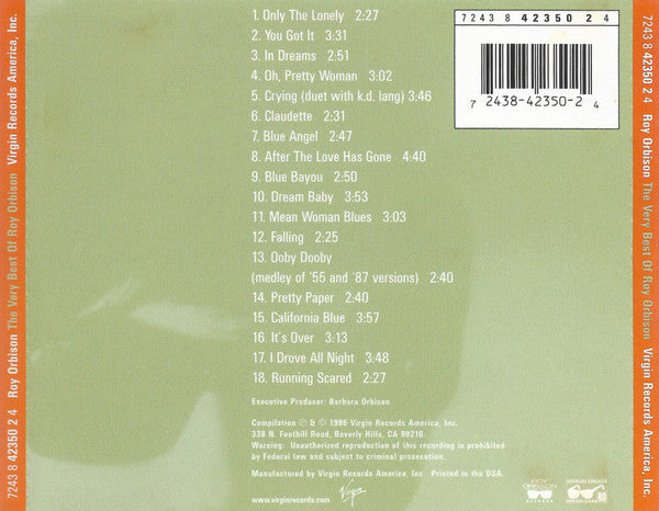 USED CD - Roy Orbison – The Very Best Of Roy Orbison