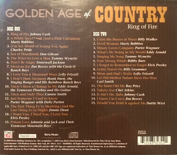 2CD - Golden Age of Country: Ring of Fire