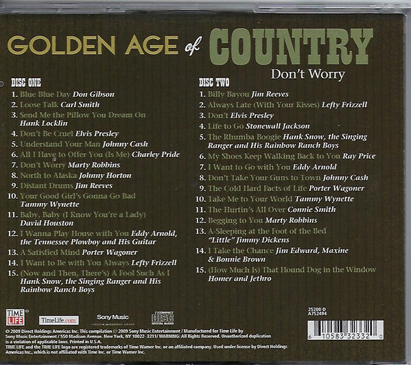 2CD - Golden Age Of Country: Don't Worry