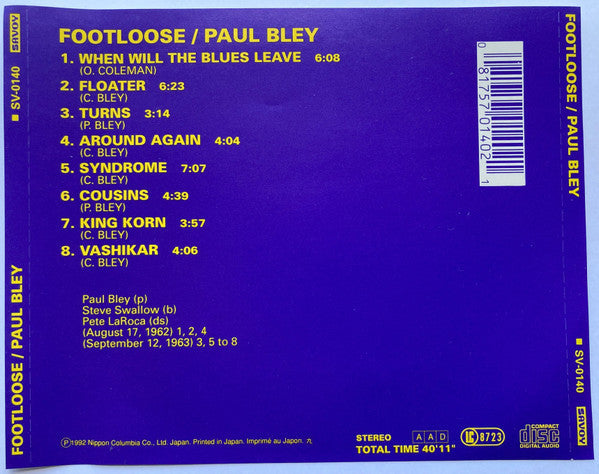 USED CD - Paul Bley - Footloose