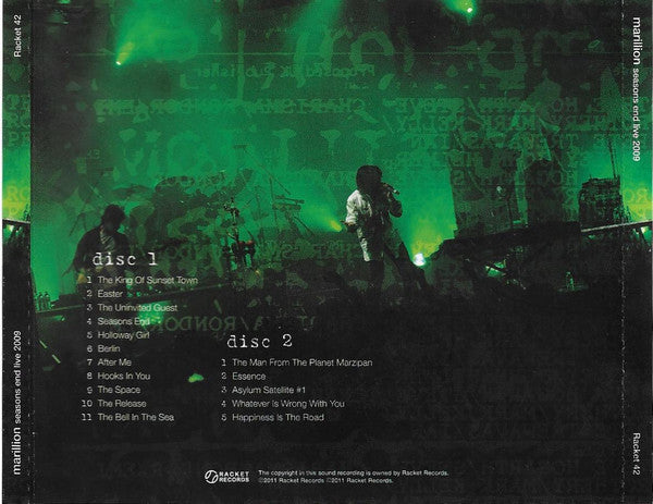USED 2CD - Marillion - Seasons End Live At The Marillion Weekend 2009