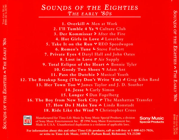 USED CD - Sounds Of The Eighties - The Early '80s