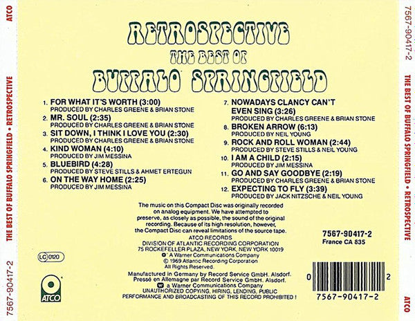 USED CD - Buffalo Springfield – Retrospective - The Best Of Buffalo Springfield