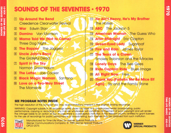 USED CD - Various – Sounds Of The Seventies 1970