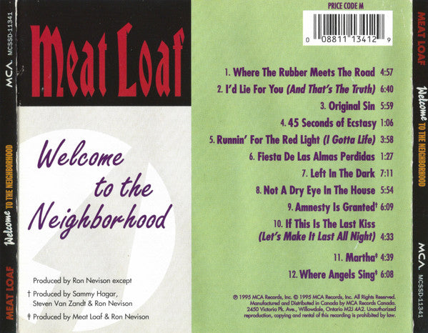 USED CD - Meat Loaf – Welcome To The Neighborhood