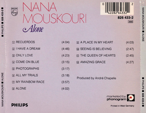 USED CD - Nana Mouskouri – Alone