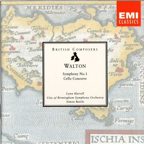 USED CD - Walton / Lynn Harrell • City Of Birmingham Symphony Orchestra • Simon Rattle – Symphony No.1 • Cello Concerto
