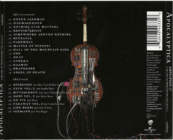 USED 2CD - Apocalyptica – Amplified - A Decade Of Reinventing The Cello