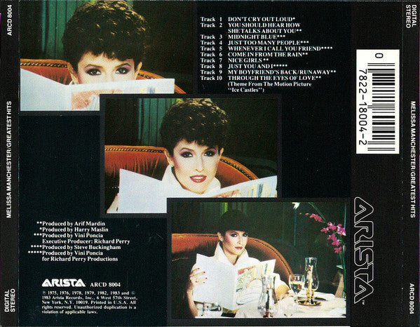 USED CD - Melissa Manchester – Greatest Hits