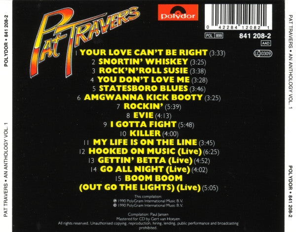 USED CD - Pat Travers – An Anthology Vol. 1