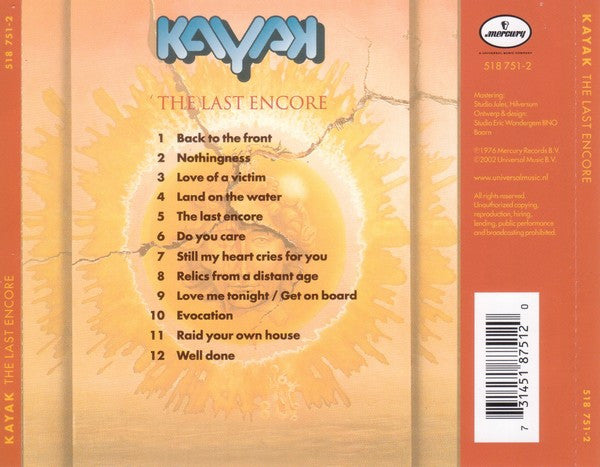 USED CD - Kayak – The Last Encore