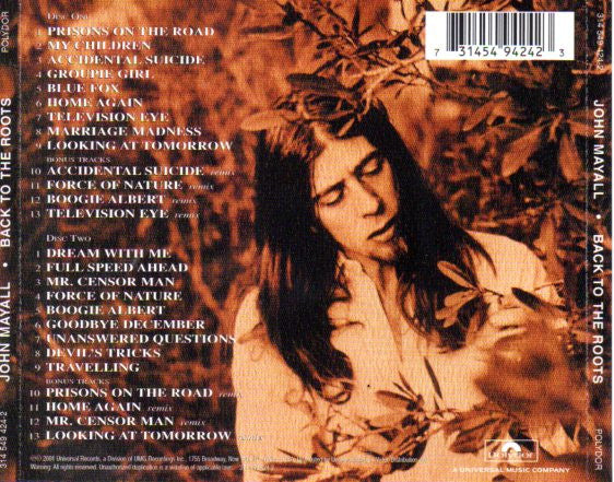 USED 2CD - John Mayall – Back To The Roots