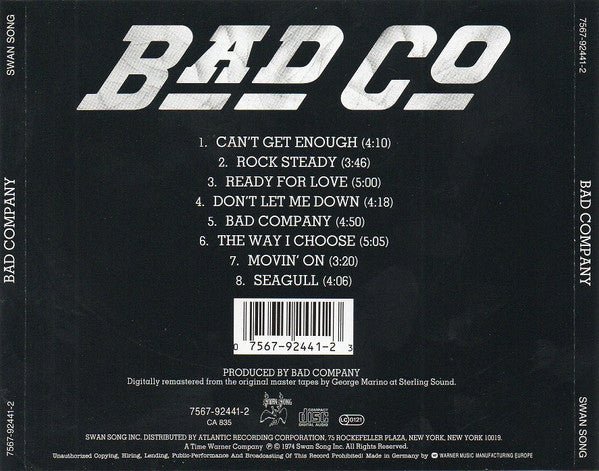 USED CD - Bad Company – Bad Company