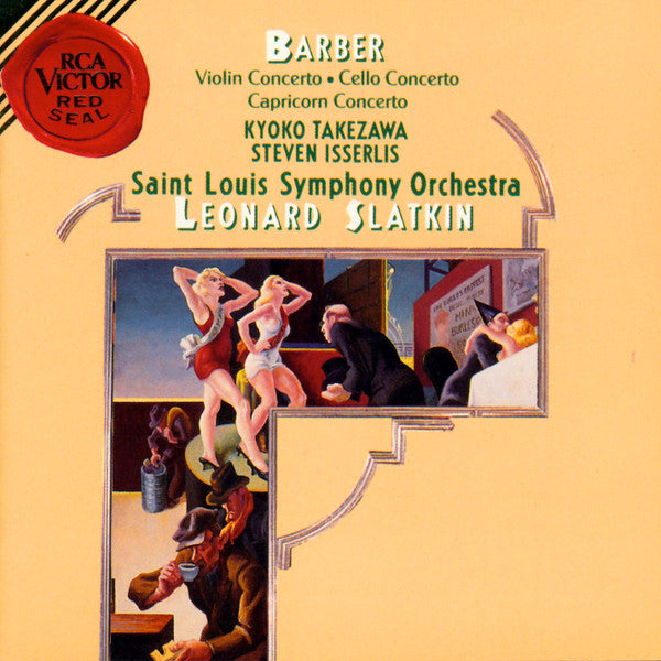 USED CD - Barber: Kyoko Takezawa , Steven Isserlis , Saint Louis Symphony Orchestra - Leonard Slatkin – Violin And Cello Concertos, Capricorn Concerto