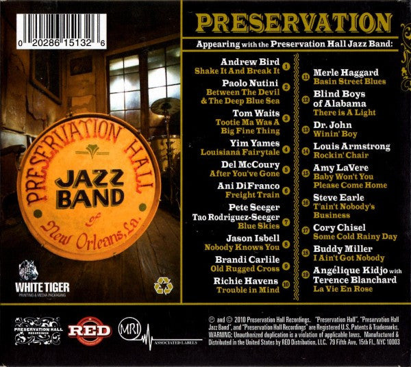 USED 2CD - Preservation Hall Jazz Band – Preservation (An Album To Benefit Preservation Hall & The Preservation Hall Music Outreach Program)