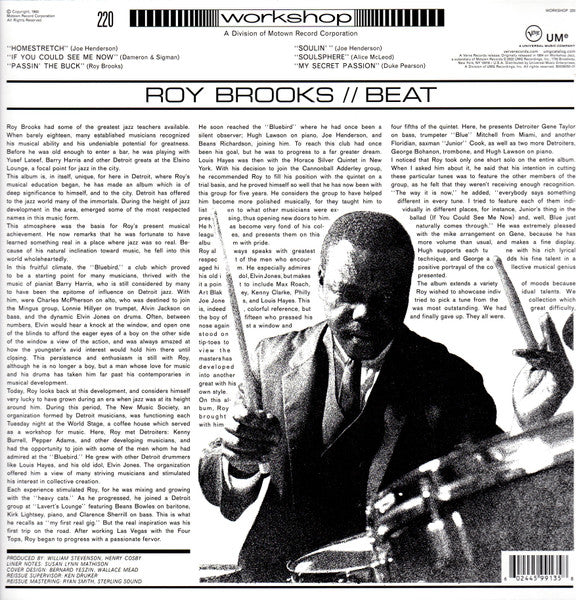 LP - Roy Brooks – Beat (Verve By Request)