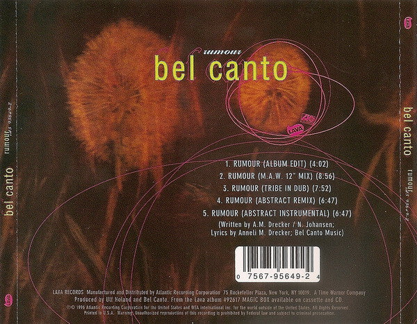 USED CD - Bel Canto – Rumour