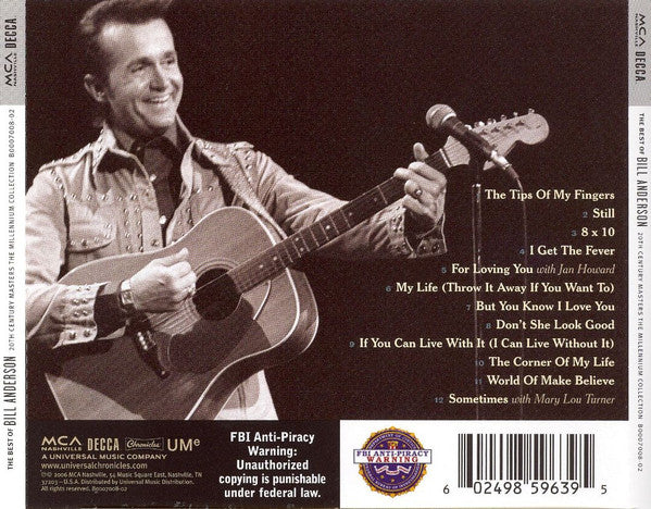 USED CD - Bill Anderson – The Best Of Bill Anderson