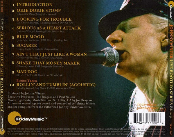 CD - Johnny Winter – Live Bootleg Series Vol. 4