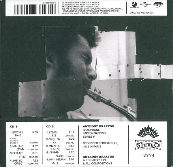 USED 2CD - Anthony Braxton – Saxophone Improvisations Series F