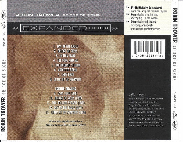 USED CD - Robin Trower – Bridge Of Sighs
