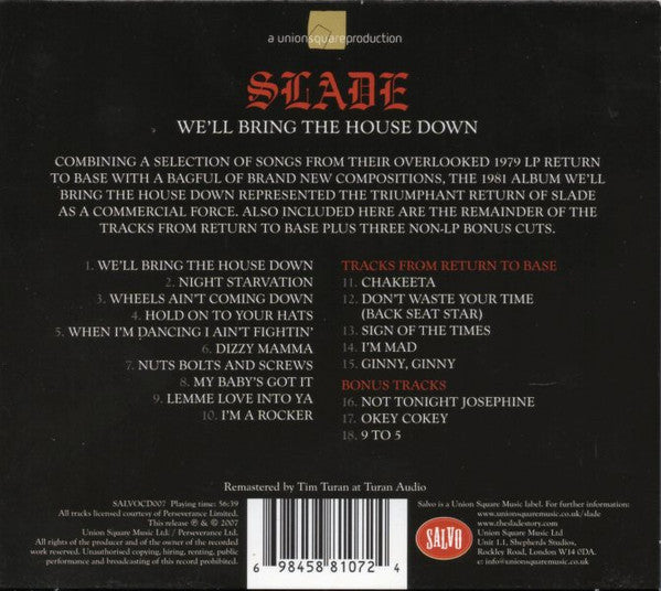 CD - Slade – We'll Bring The House Down