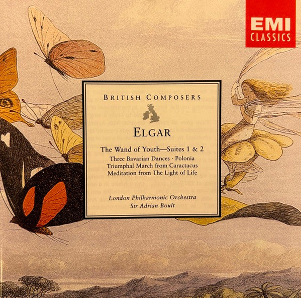 USED CD - Sir Edward Elgar, London Philharmonic Orchestra, Sir Adrian Boult – The Wand Of Youth - Suites 1 & 2. Three Bavarian Dances. Polonia. Triumphal March From 'Caractacus'. Meditation From 'The Light Of Life'