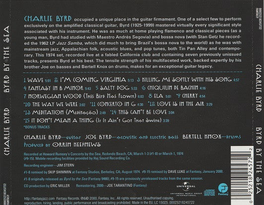 USED CD - Charlie Byrd – Byrd By The Sea