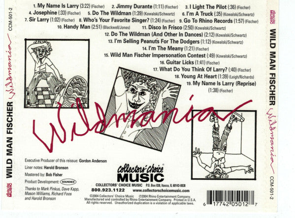 USED CD - Wild Man Fischer – Wildmania