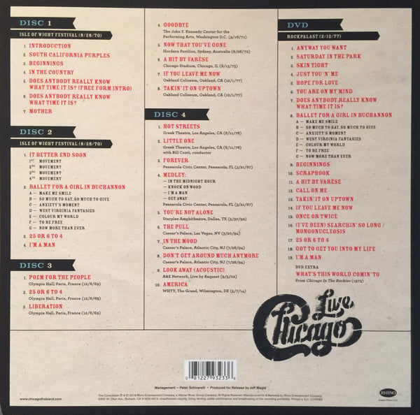 4CD/DVD - Chicago: VI Decades Live (This Is What We Do)