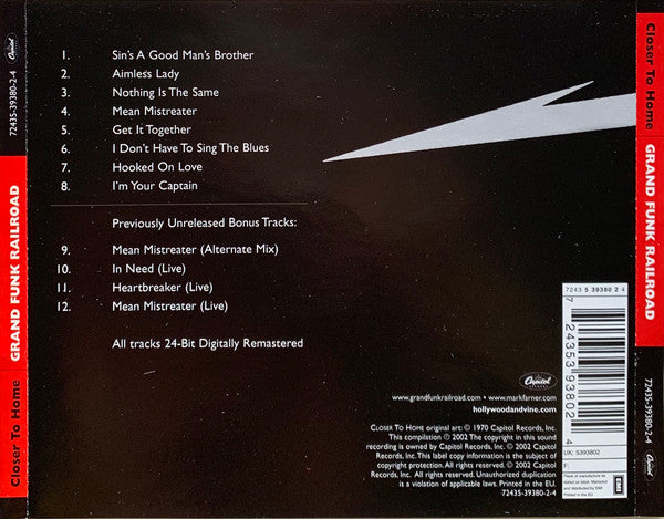 USED CD - Grand Funk Railroad – Closer To Home