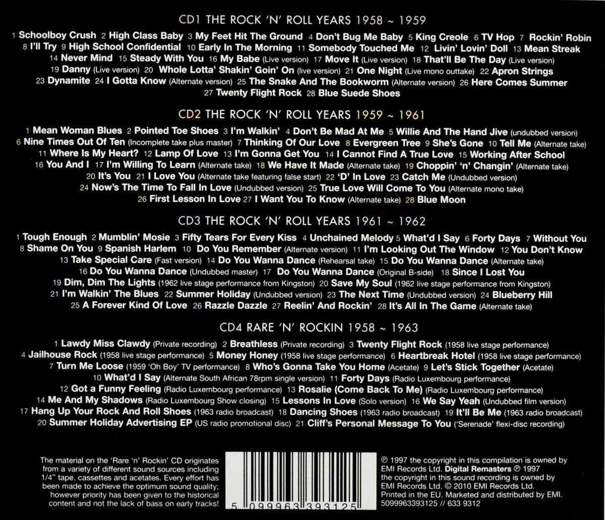 USED 4CD - Cliff Richard – The Rock 'n' Roll Years 1958-1963