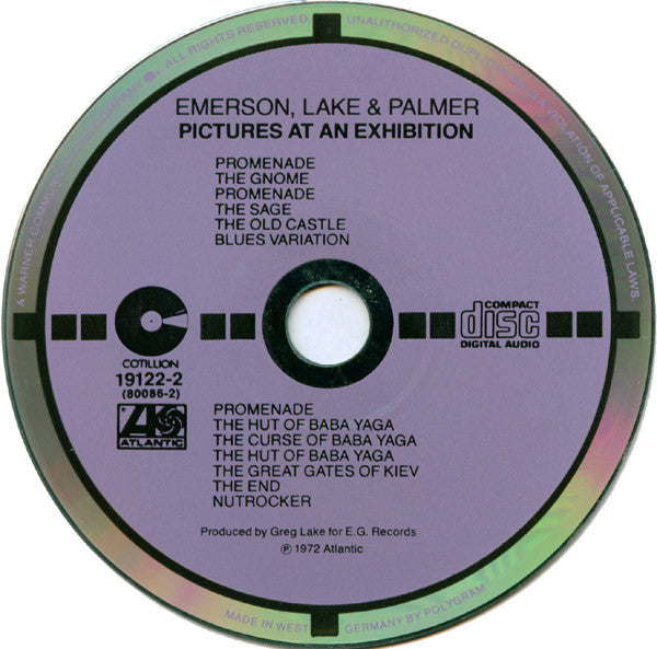 USED CD - Emerson, Lake & Palmer – Pictures At An Exhibition (WG Target)
