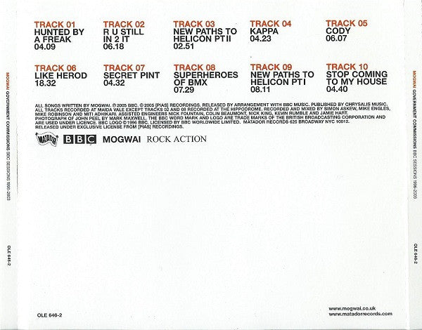 CD - Mogwai – Government Commissions (BBC Sessions 1996-2003)