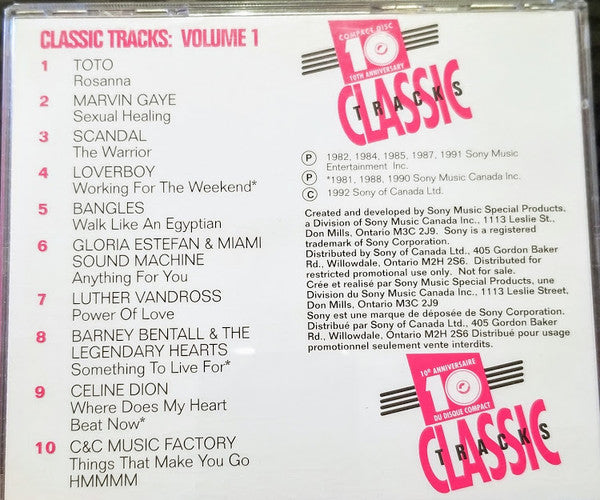 USED CD - Various – Classic Tracks: Volume 1 - 10th Anniversary