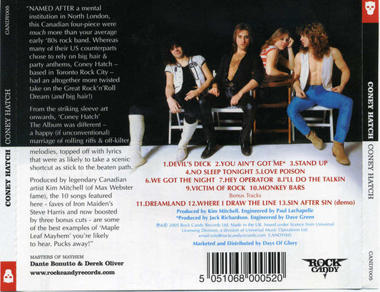 USED CD - Coney Hatch – Coney Hatch