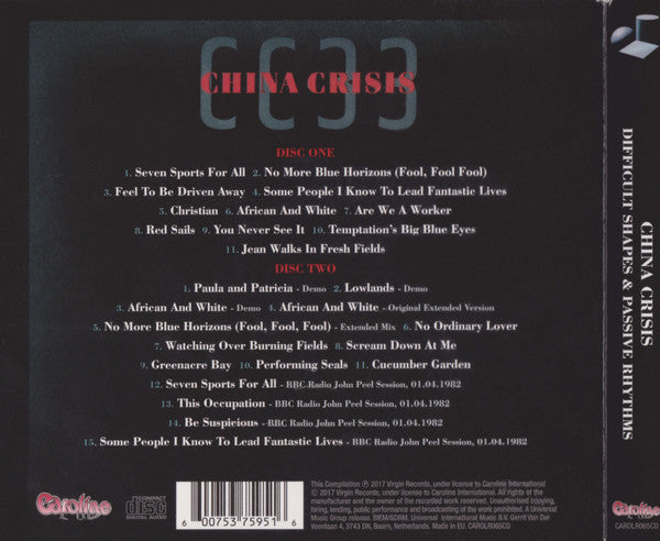 USED 2CD - China Crisis – Difficult Shapes & Passive Rhythms (Some People Think It's Fun To Entertain)