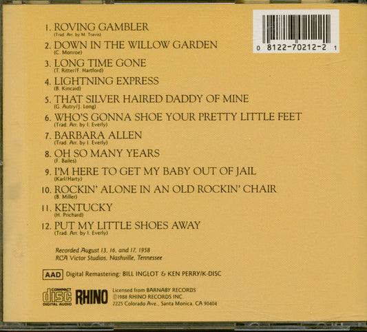 USED CD - The Everly Brothers – Songs Our Daddy Taught Us
