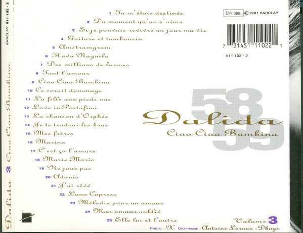 USED CD - Dalida – Ciao Ciao Bambina - Volume 3