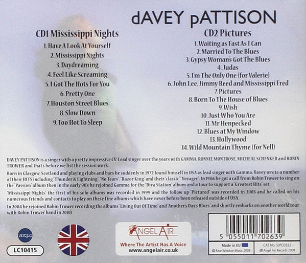 USED 2CD - Davey Pattison – Mississippi Nights / Pictures