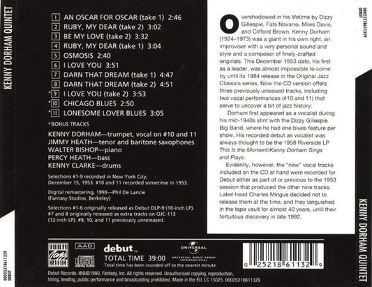 CD - Kenny Dorham Quintet – Kenny Dorham Quintet