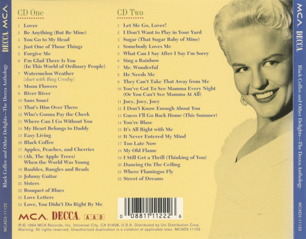 USED 2CD - Peggy Lee – Black Coffee And Other Delights - The Decca Anthology