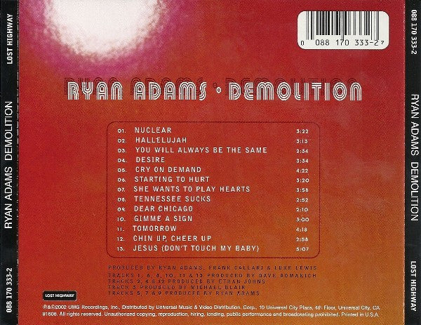 USED CD - Ryan Adams – 1989